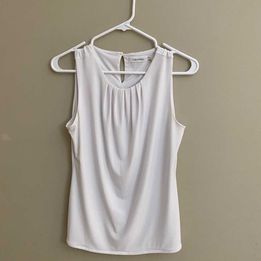 Calvin Klein White Shell Top